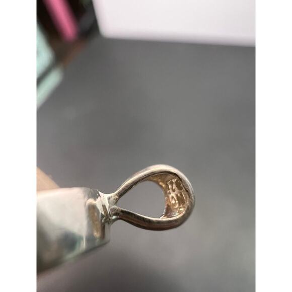 NEW watermelon bi color tourmaline sterling silver pendant 1.24 grams - Picture 3 of 8